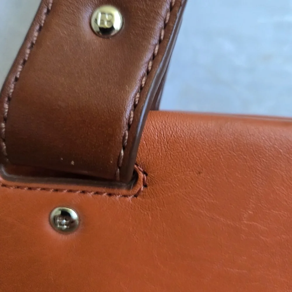 Kate Spade Red and Orange Leather Tote Bag
